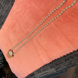 Aicon 1 Pc 15.5 inch Strand Faux Pearl Ivory White Rope Statement Necklace